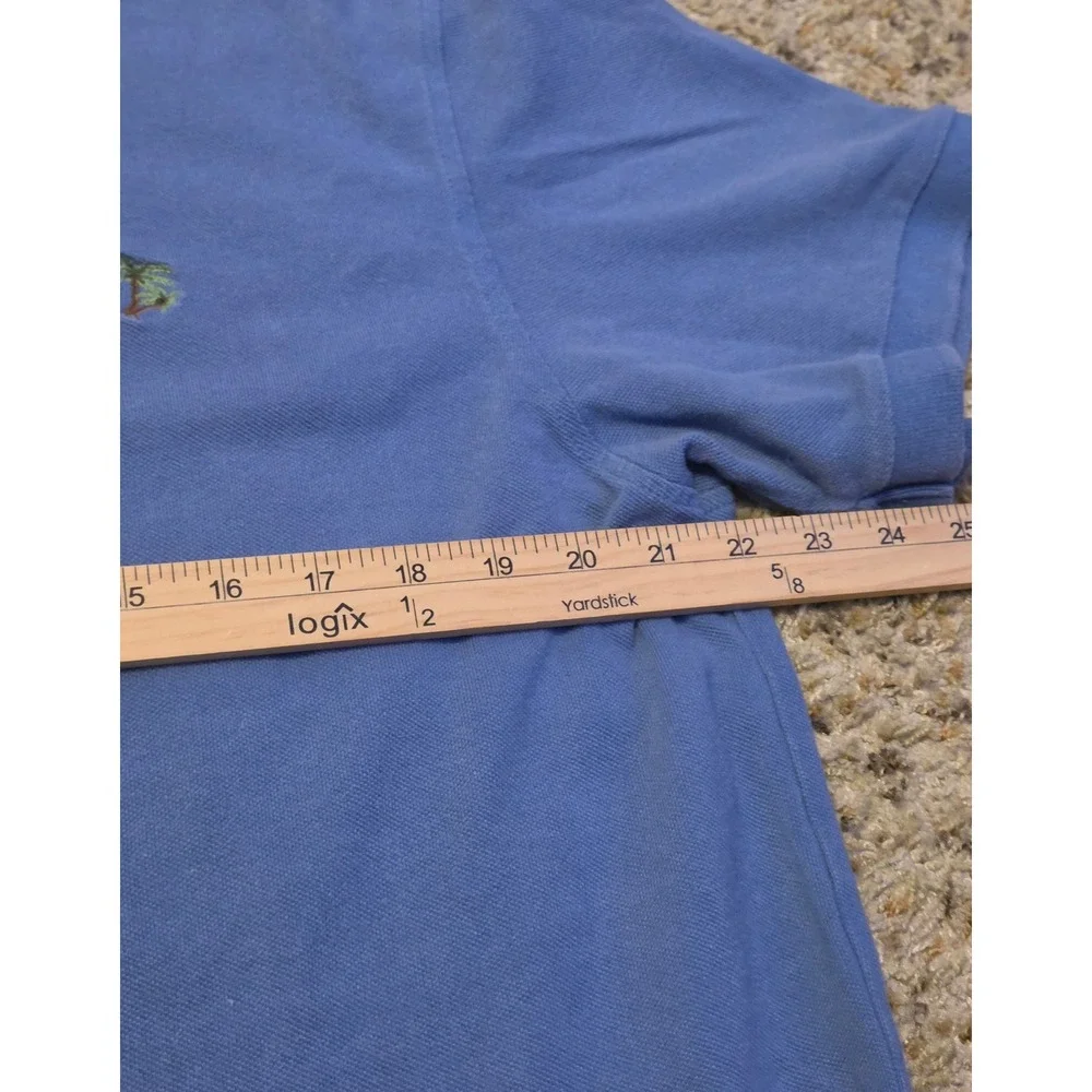 J. Crew Short Sleeve Polo Shirt Mens Size XL Blue‎